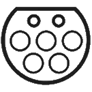 Conector de carga eléctrica TYPE 2: 8 a 22 kW