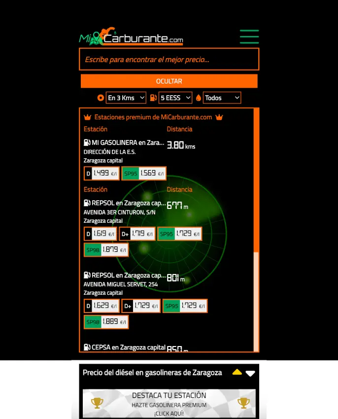 Anúnciate en MiCarburante.com y muestra los precios de tu gasolinera